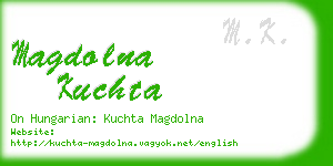 magdolna kuchta business card